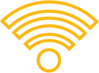 Yellow Icon Wireless Symbol